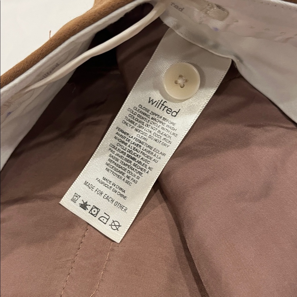 Aritzia Wilfred Carrot Pant Camel Brown Pants size 4 - Picture 5 of 13